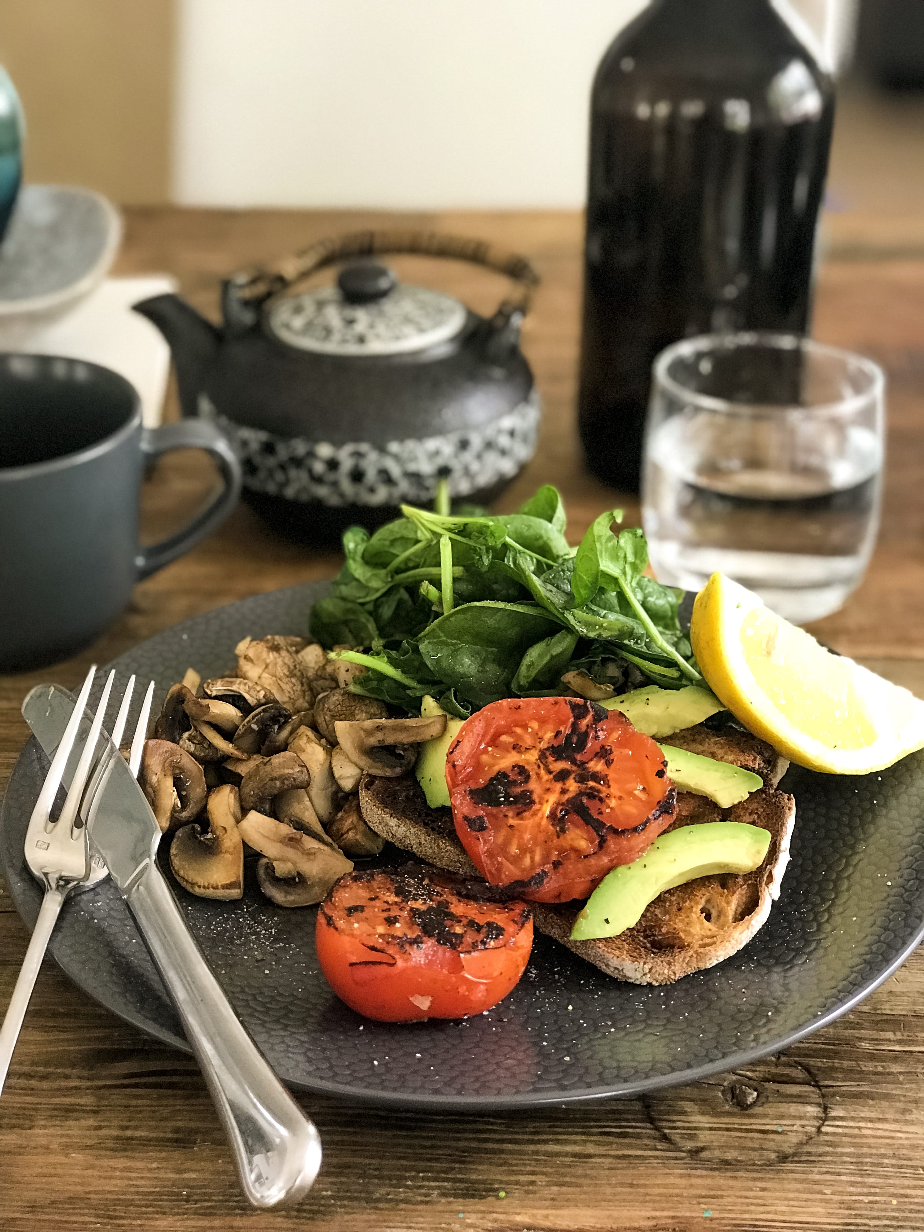 Mushroom, Tomato, Avocado & Greens on Sourdough Toast | MushBoom
