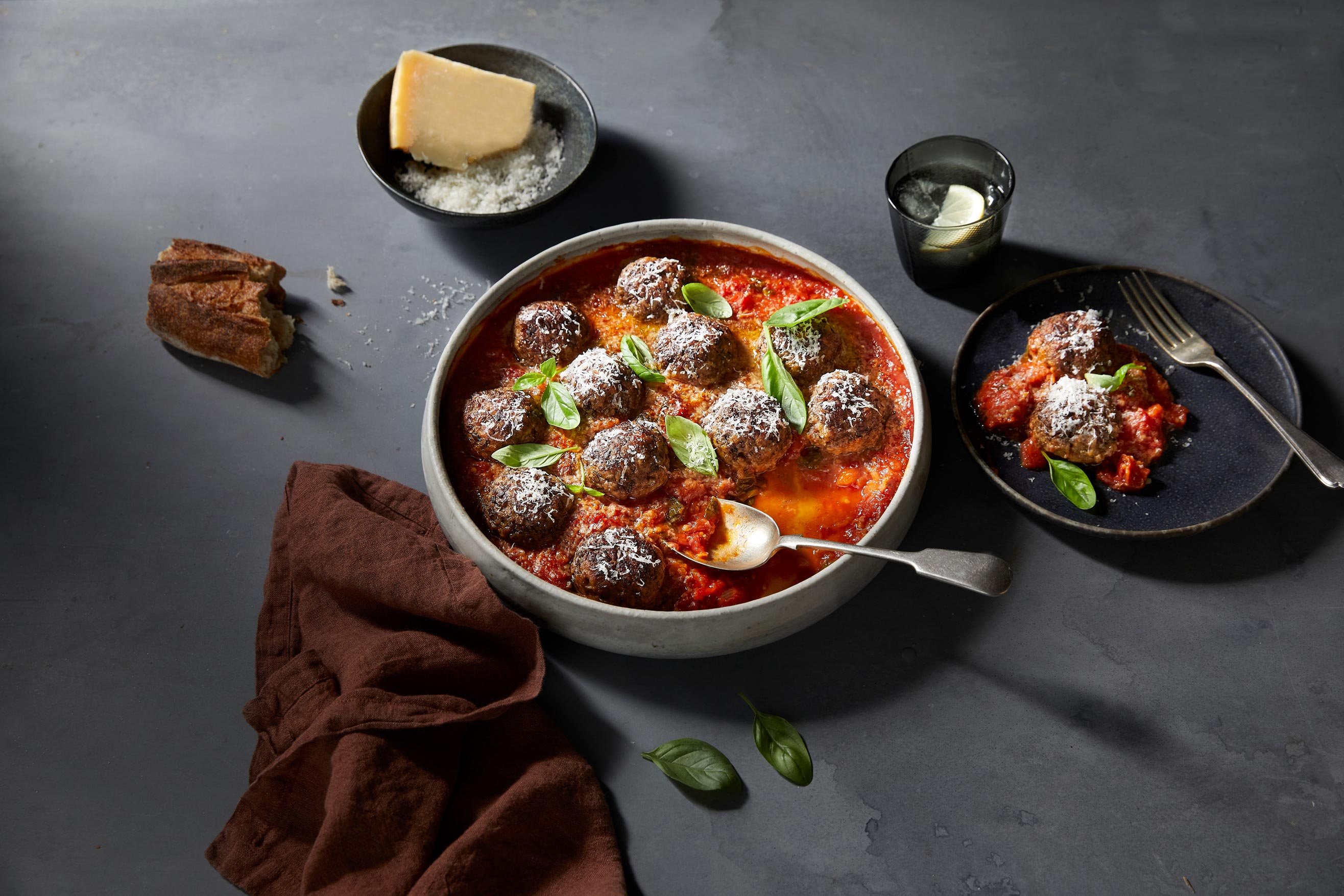 Meatballs in a Basil Tomato Sauce | MushBoom