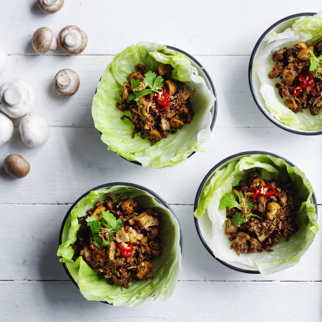 Sticky Mushroom & Pork San Choy Bao | MushBoom