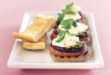 Barbecue Mushrooms with Eggplant & Basil