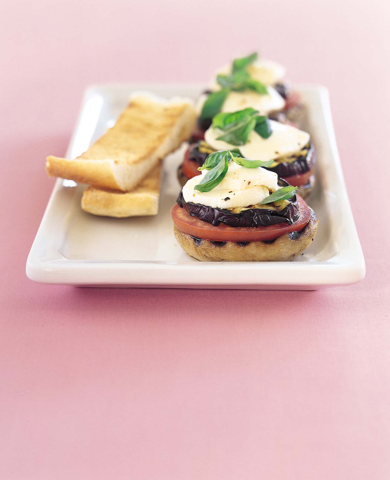 Barbecue Mushrooms with Eggplant & Basil MushBoom