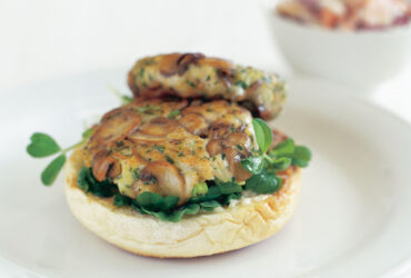 Mushroom and Chicken Burgers