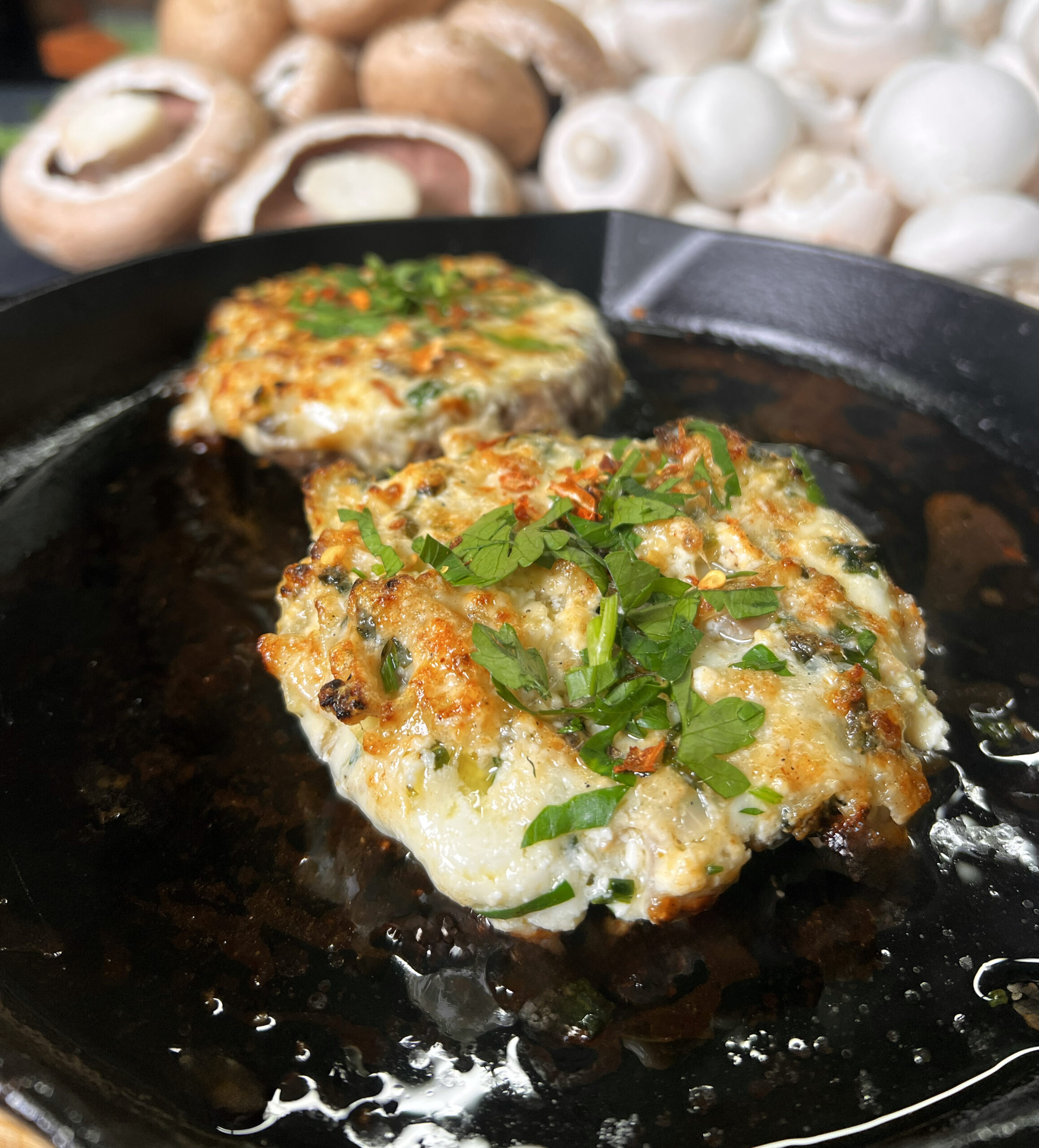 Theo's Herb & Ricotta Giant Stuffed Mushrooms | MushBoom